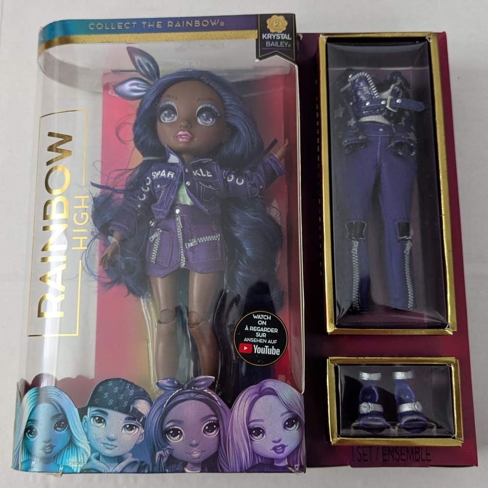 Rainbow High Krystal Bailey Doll with Purple Outfit